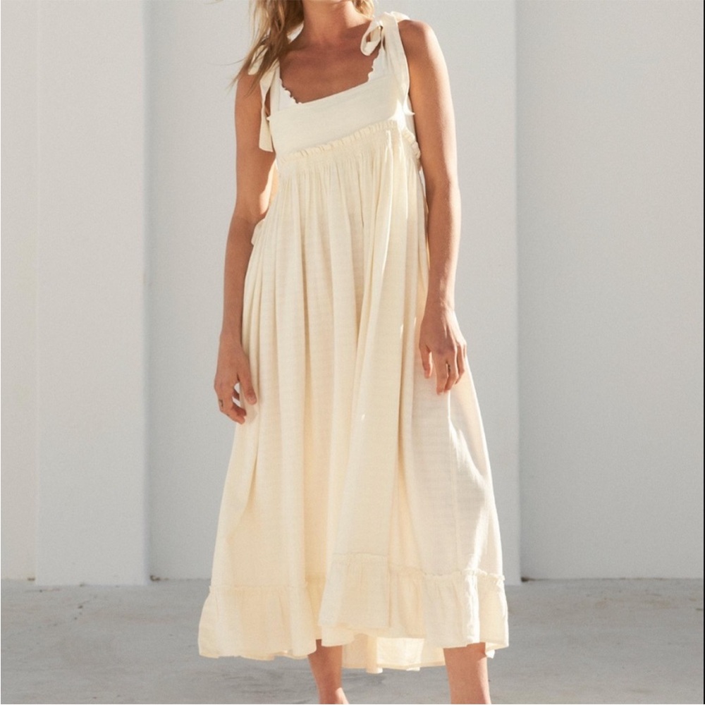 Free People Boho Suspender Jumper Overall Skirt/ Dress S - Picture 5 of 16